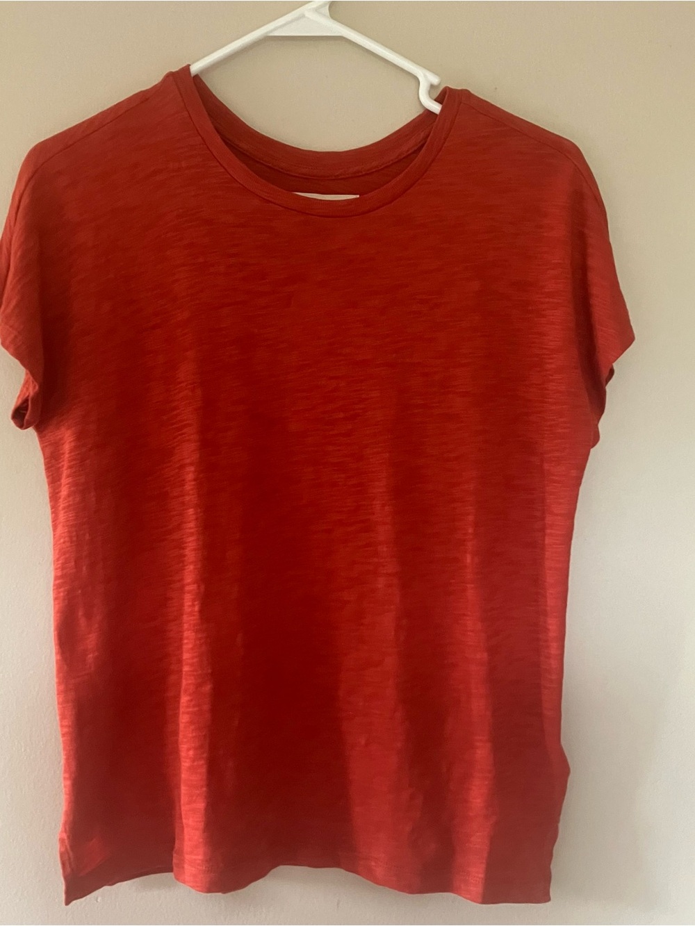 NWT Madewell Slub Knit Crewneck Tee in Burnt Orange XXS